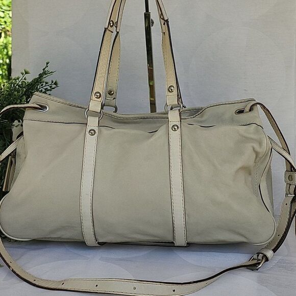 Olivia Harris Bone White Soft Sheep's Leather Shoulder Bag XL - Picture 7 of 13